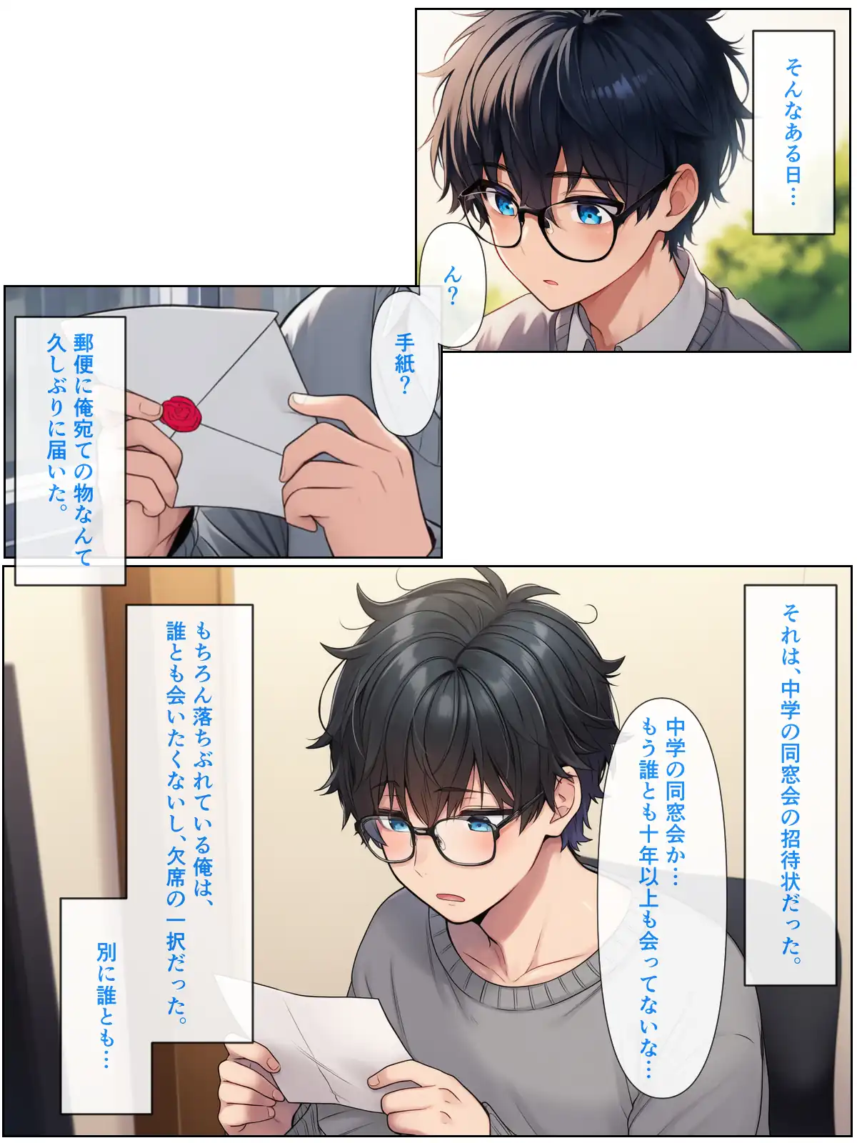 『幼なじみの地味子と同窓会で再会したら、黒髪巨乳美人OLになっていた話』（作：ぬぽぬぽらぼ）の試し読み画像5