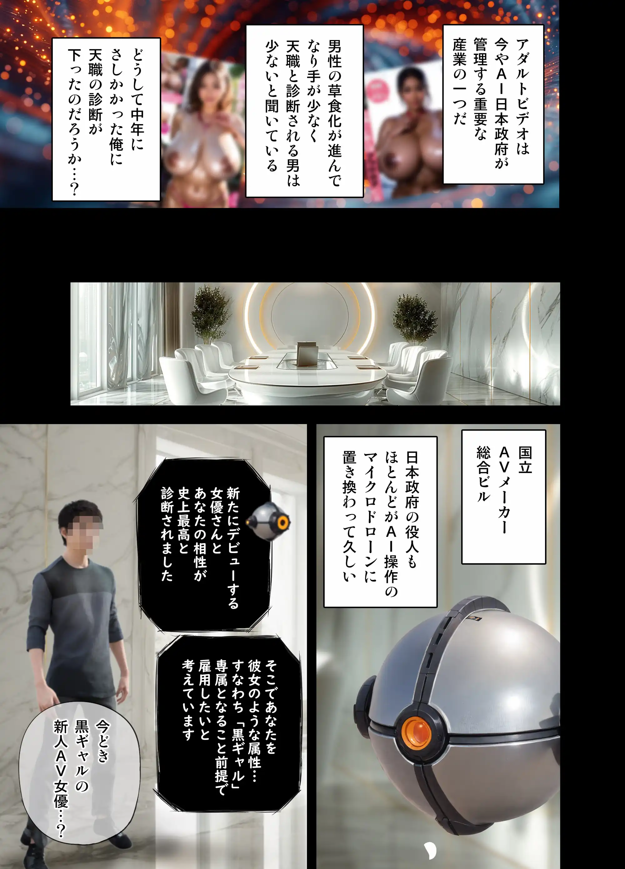 『黒ギャルAV女優100人と結婚する話 -AI職業診断を受けたら、あなたの天職は黒ギャルAV専門男優！？-』（作：アルセノテリス）の試し読み画像4