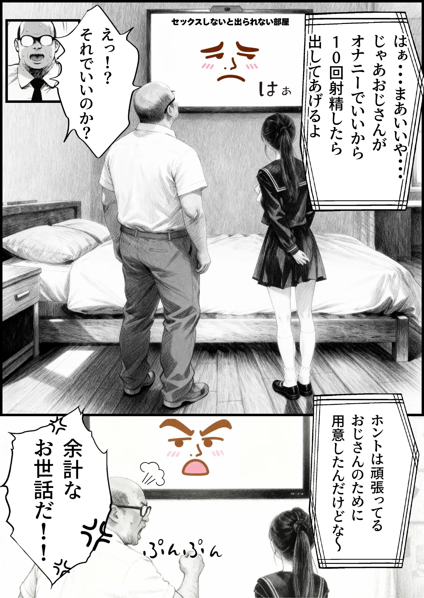 『セックスしないと出られない部屋に娘の親友と閉じ込められたんだが・・・』（作：竿役が種付けおじさんじゃないとヌケないんだが・・・）の試し読み画像10
